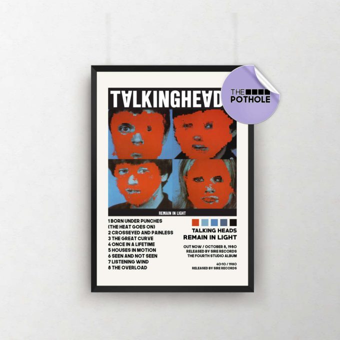 Talking Heads Posters, Remain In Light Poster, Album Cover Poster, Print Wall Art, Custom Poster, Home Decor, Talking Heads, Remain In Light 2