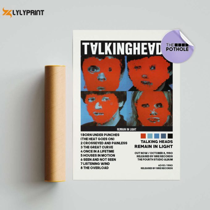 Talking Heads Posters, Remain In Light Poster, Album Cover Poster, Print Wall Art, Custom Poster, Home Decor, Talking Heads, Remain In Light 1
