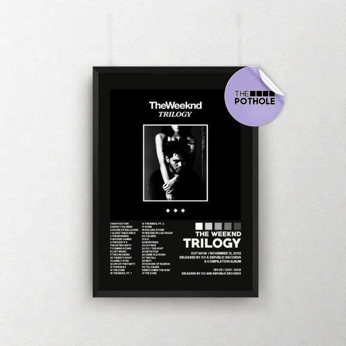 The Weeknd Posters / Trilogy Poster / The Weeknd, Trilogy, Album Cover Poster / Poster Print Wall Art / Custom Poster / Home Decor, Blck 2