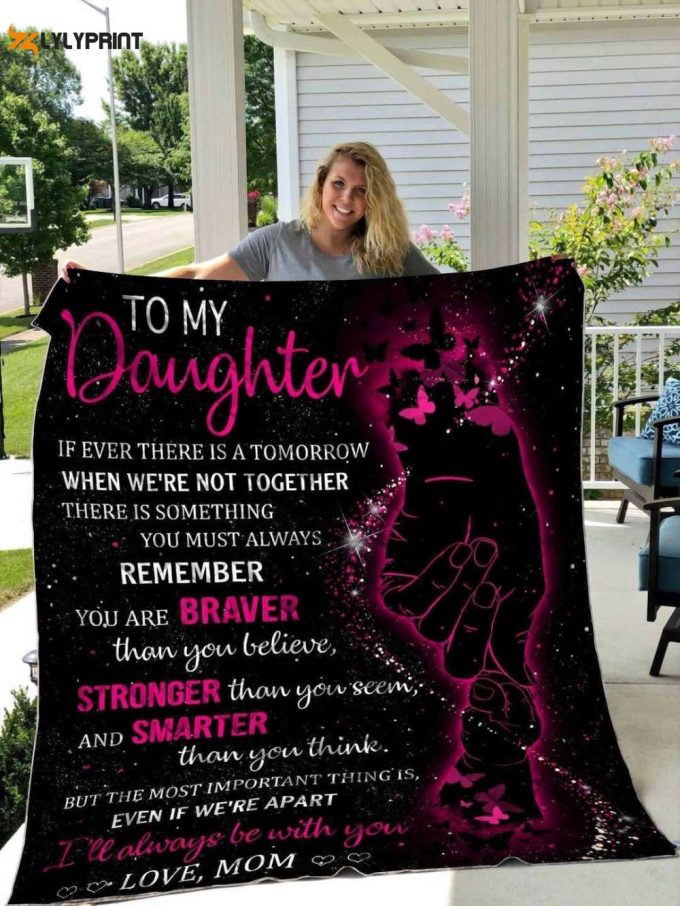 To My Daughter Lover 3D Customized Quilt 1