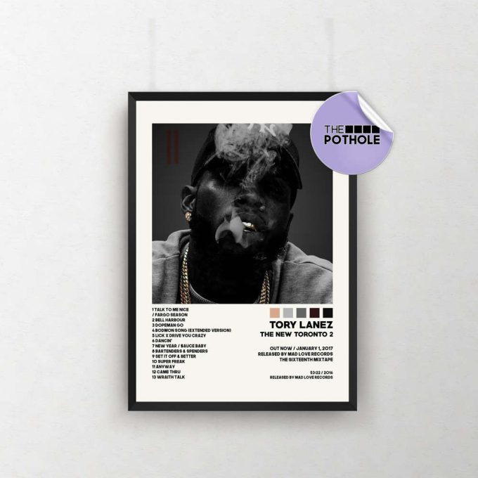 Tory Lanez Posters / The New Toronto 2 Poster, Tracklist Album Cover Poster, Print Wall Art, Custom Poster, The New Toronto 2 Tory Lanez 2
