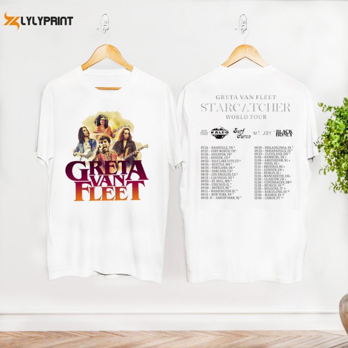 Tour 2024 Greta Van Fleet Starcatcher T-Shirt, 90S Vintage Te, Rock Band Greta Van Fleet Shirt, Greta Van Fleet Fan Shirt, Tour 2024 Shirt 1