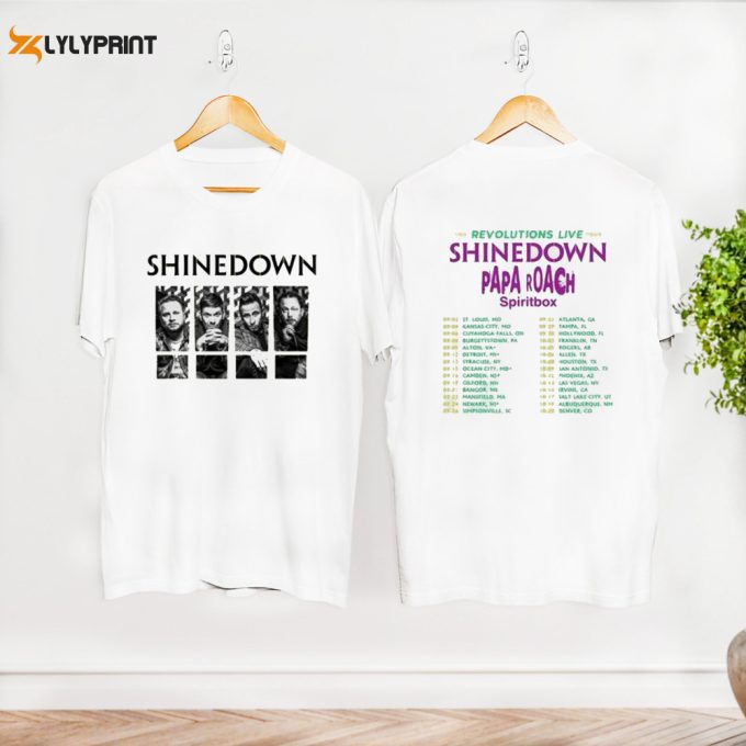 Tour 2024 Shinedown T-Shirt, Shinedown Band Graphic Shirt, The Revolutions Live Rock Music Concert, Shinedown Fan Gift Shirt, Tour 2024 Tee 1