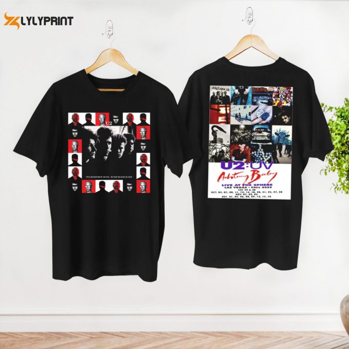 Tour 2024 U2 Band Unisex Shirt, Achtung Baby Live At Sphere Shirt, Classic Rock U2 Concert Shirt, Graphic U2 Band Merch, U2 Fan Gift Shirt 1