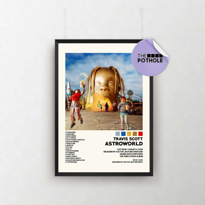 Travis Scott Poster | Astroworld Poster | Tracklist Album Cover Poster | Poster Print Wall Art Custom Poster| Home Decor, Hypebeast Jackboys 2