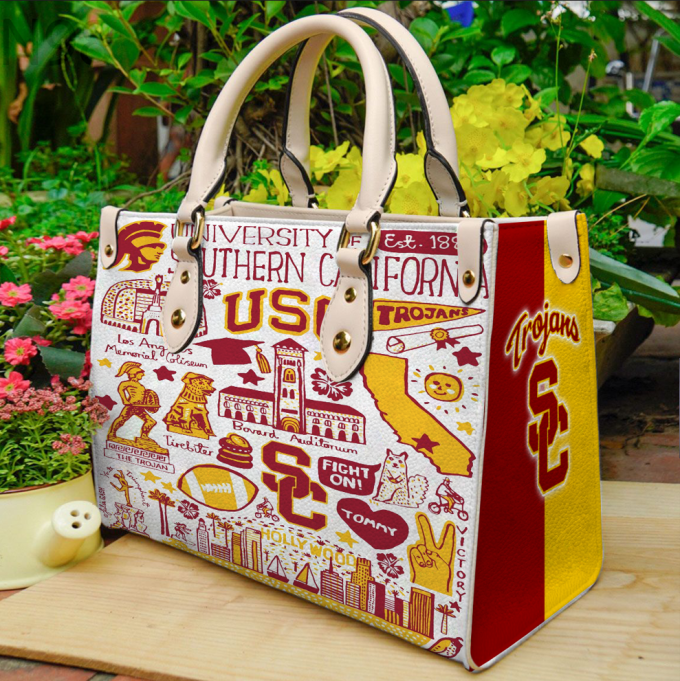 Usc Trojan Leather Handbag 1C 2