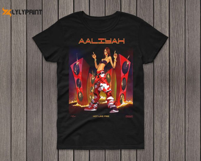 Vintage Aaliyah Shirt, Retro Aaliyah Tshirt, Aaliyah Fans Gifts, 90S Rocker Style Aaliyah Kids Shirt 1