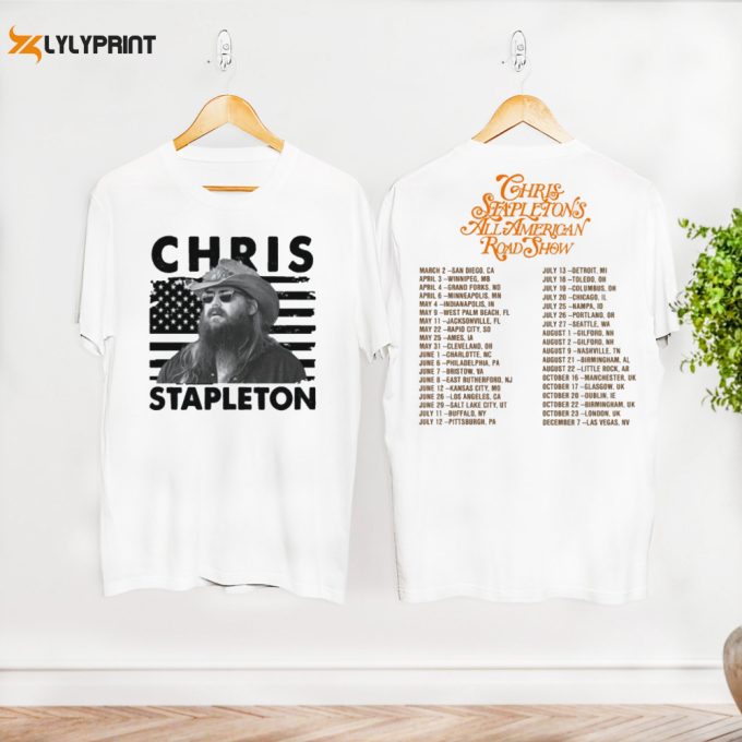 Vintage Chris Stapleton All American Road Show 2024 Tour Shirt, Chris Stapleton Country Music Shirt, Chris Stapleton Fan Gift, Stapleton Tee 1