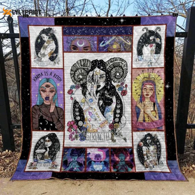 Wiccan Karma Is A Bitch Awesome 3D Customized Quilt 1