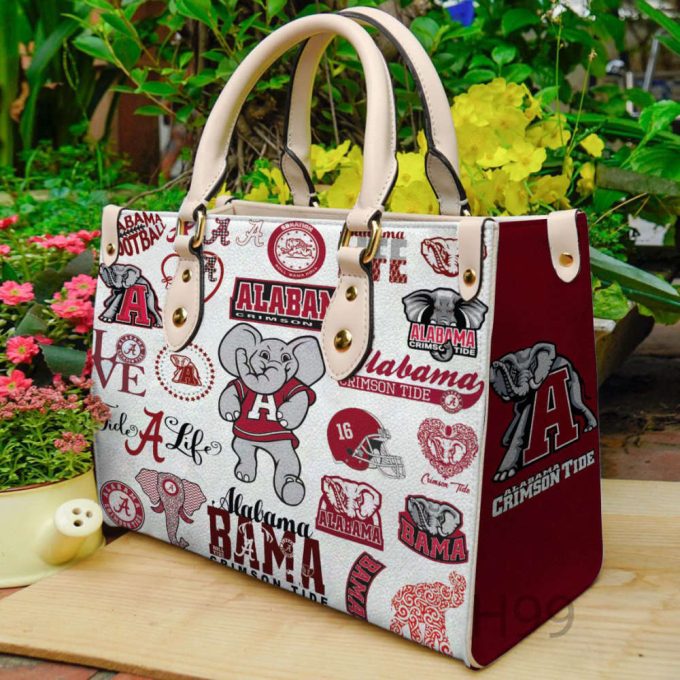 Alabama Crimson Tide Leather Handbag For Women Gift 2