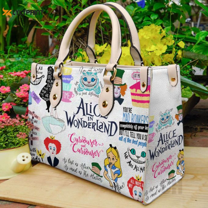 Alice In Wonderland Leather Handbag Gift For Women 1