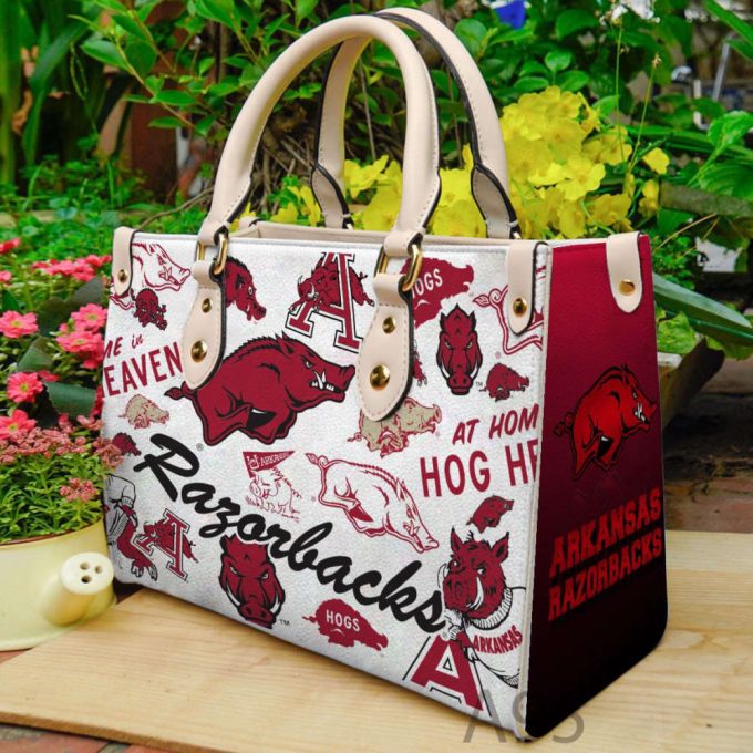 Arkansas Razorbacks Leather Handbag Gift For Women 2