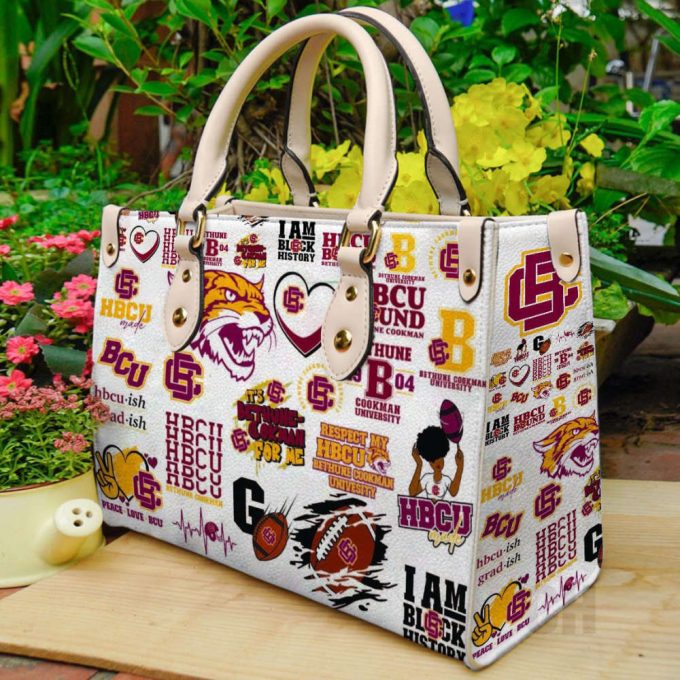 Bethune-Cookman Wildcats Leather Handbag For Women Gift 2