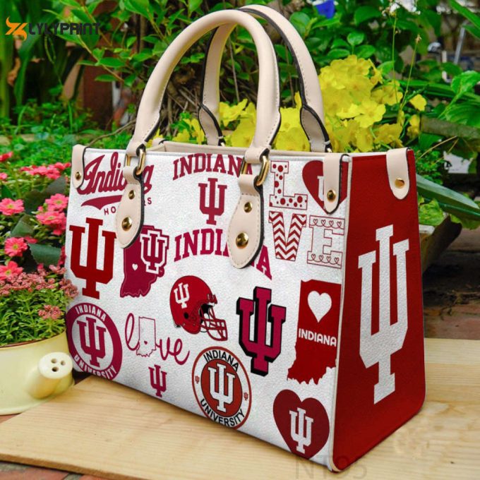 Indiana Hoosiers Leather Handbag Gift For Women 1