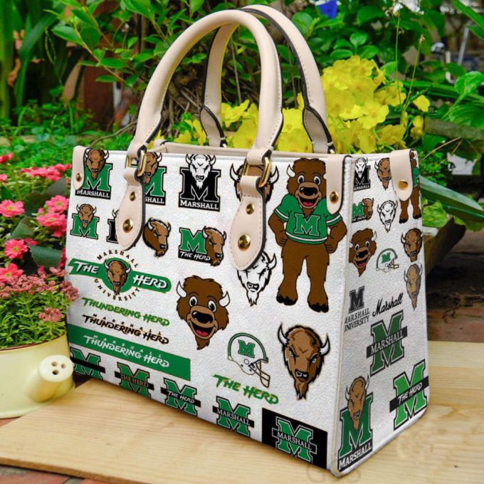 Marshall Thundering Herd Leather Handbag For Women Gift 2