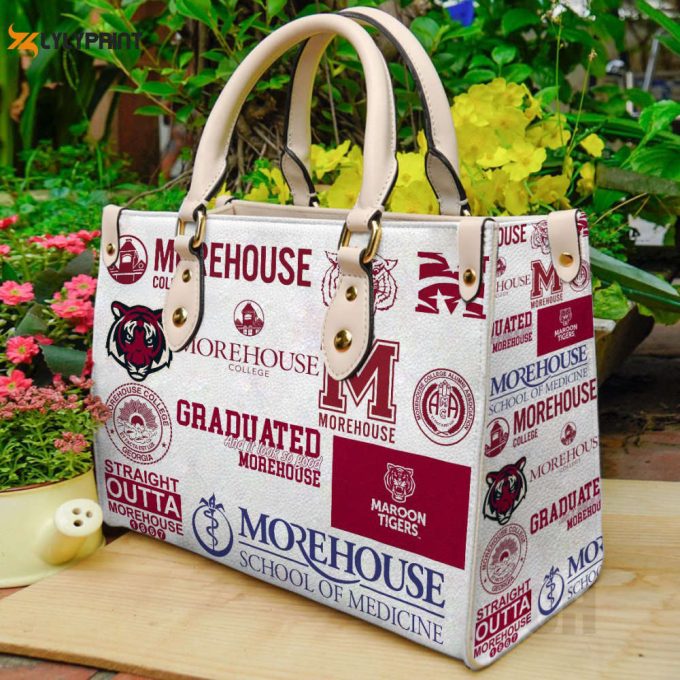 Morehouse College Maroon Tigers Leather Handbag Gift For Women 1