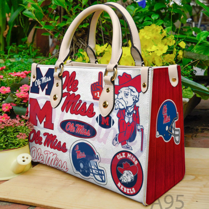 Ole Miss Rebels Leather Handbag For Women Gift 2