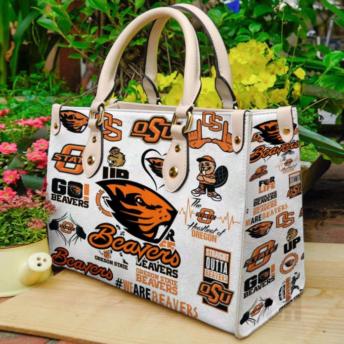 Oregon State Beavers Leather Handbag Gift For Women 2