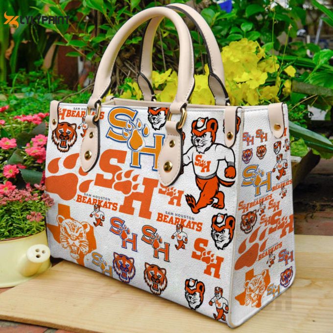 Sam Houston Bearkats Leather Handbag Gift For Women 1