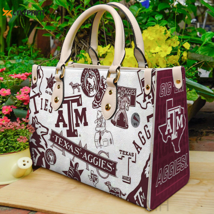 Texas A&Amp;Amp;M Aggies Leather Handbag 3 1