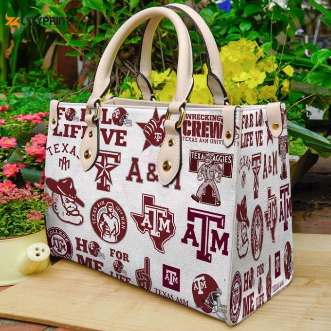 Texas A&Amp;Amp;M Aggies Leather Handbag Gift For Women 1