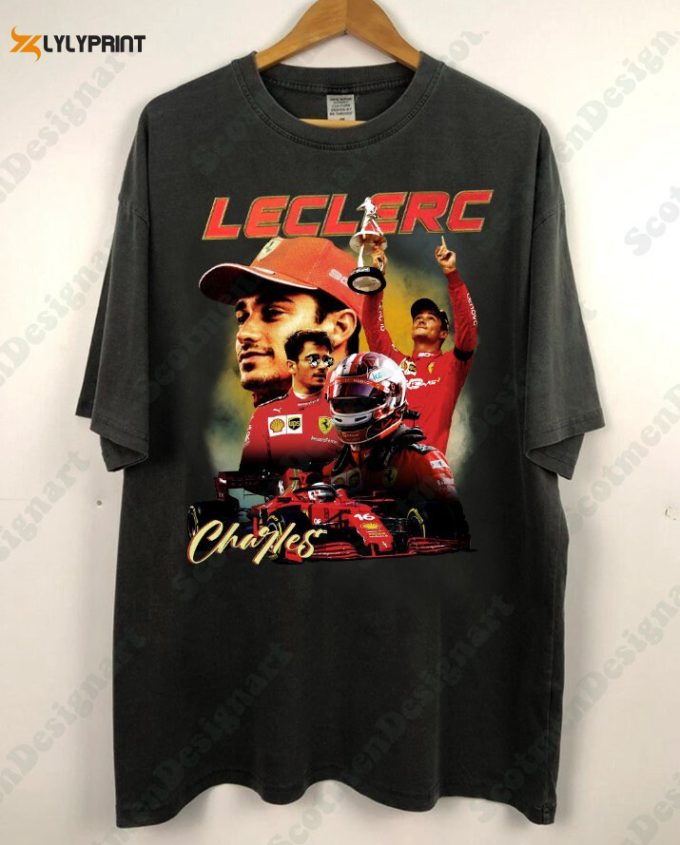 Charles Leclerc T-Shirt, 90S Vintage Charles Leclerc Scuderia Ferrari Shirt, Charles Leclerc Scuderia Ferrari Shirt, Vintage Tee, Gift Shirt 1