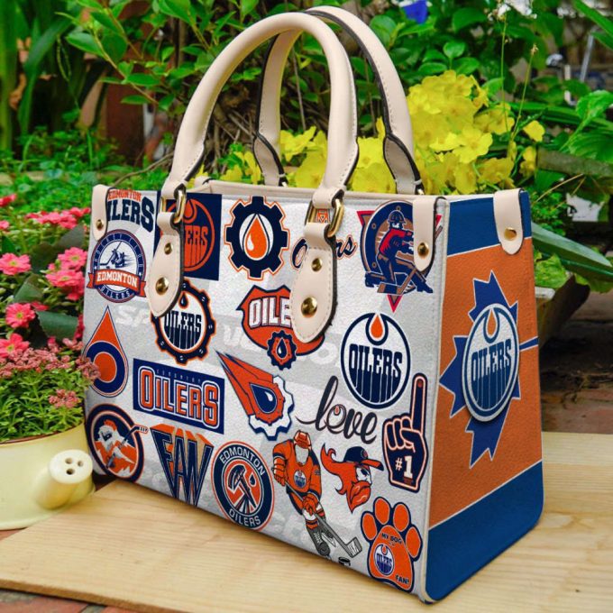 Edmonton Oilers 1 Leather Handbag For Women Gift 2