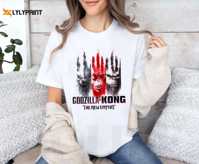 Godzilla X Kong The New Empire 2024 Unite Movie T-Shirt, Godzilla Minus One Film Shirt, Godzilla Sweatshirt, Kaiju Godzilla Tee. 1