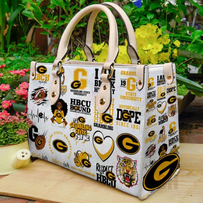 Grambling State Tigers Leather Handbag For Women Gift 2