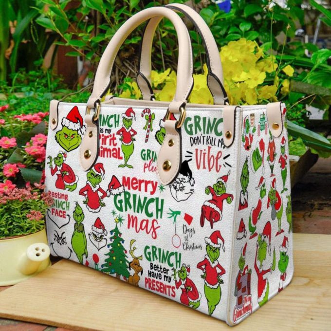 Grinch Leather Handbag For Women Gift S 2