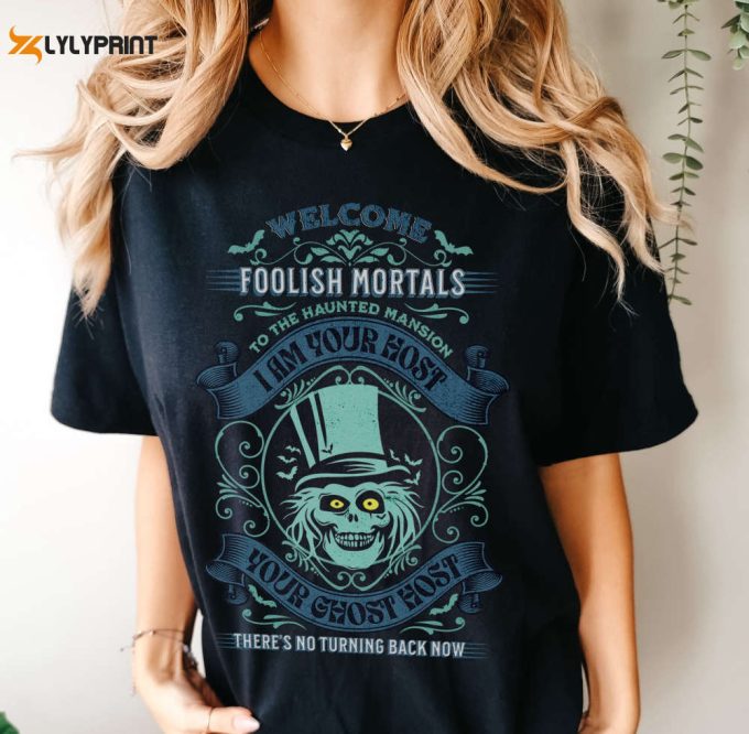 Haunted Mansion For Disneyland Or Disneyworld, Hatbox Ghost Shirt,Haunted Mansion Family Shirts, Comfort Colors Shirt 1