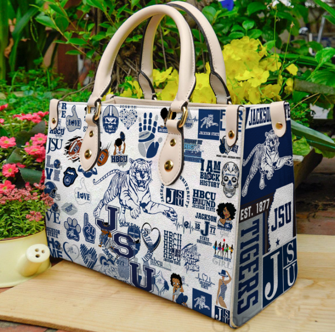 Jackson State Tigers Leather Handbag For Women Gift 2