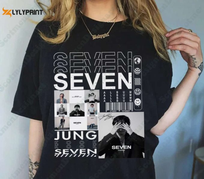 Jungkook Seven Shirt, Seven Single Shirt, Vintage Jungkook Shirt, Jungkook Fan Gift, Army Friend Gift, Kpop Fan Shirt, Army Concert Shirt 1