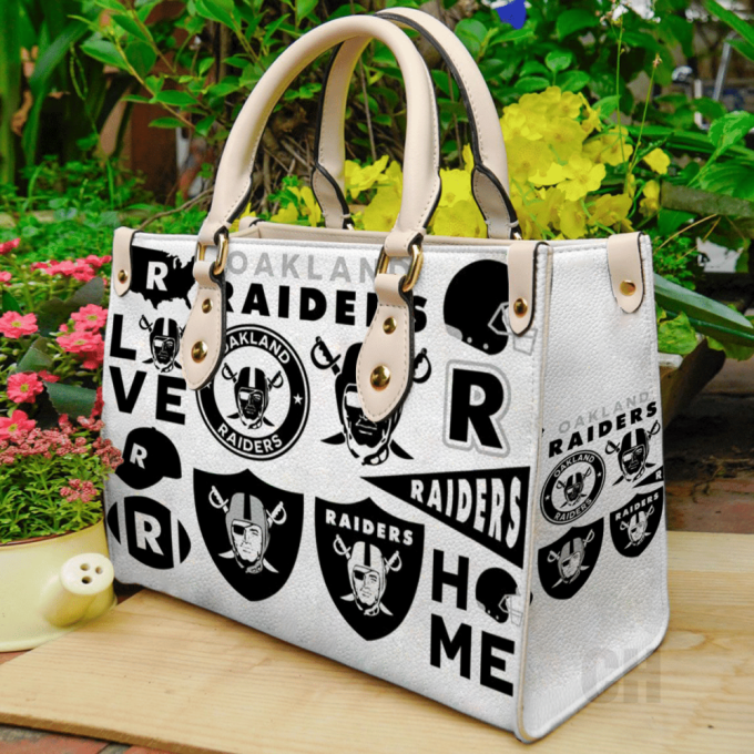 Las Vegas Raiders Leather Handbag For Women Gift 2