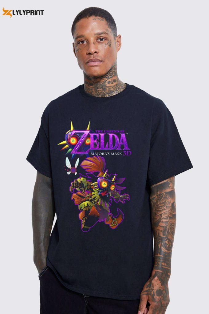 Legend Of Zelda Majoras Mask Skull Kid Portrait Logo T-Shirt, Majora'S Mask Shirt, Zelda Video Game Unisex Shirt, Gift For Gamer 1