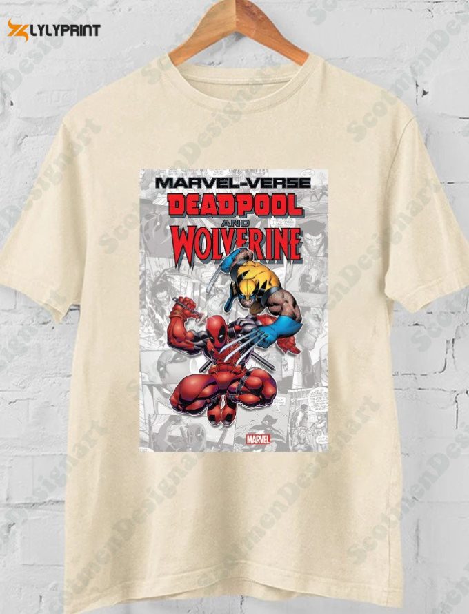 Marvel Deadpool Wolverine Comic Shirt, Marvel Comic, Marvel Family Party Gift, Deadpool 3 T-Shirt 1