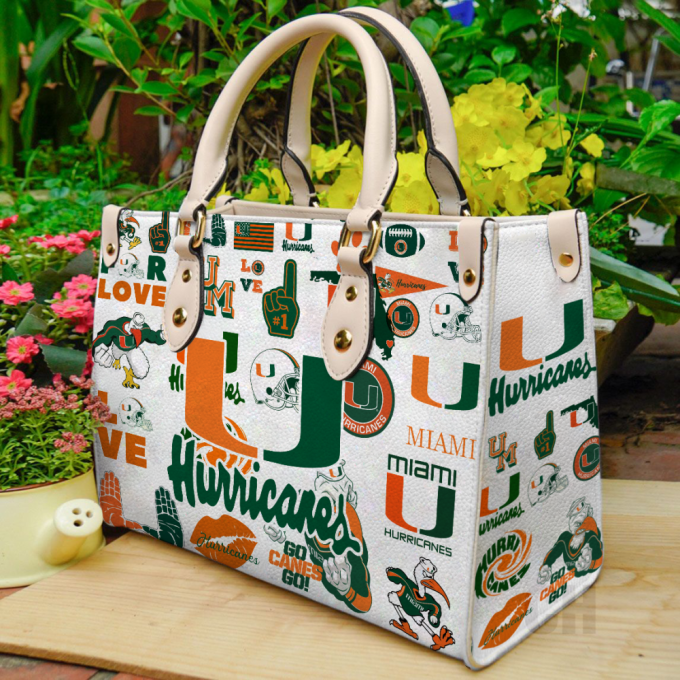 Miami Hurricanes 1 Leather Handbag For Women Gift 2