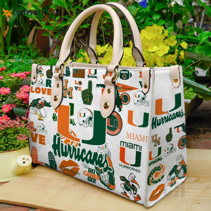 Miami Hurricanes 1 Leather Handbag For Women Gift 1