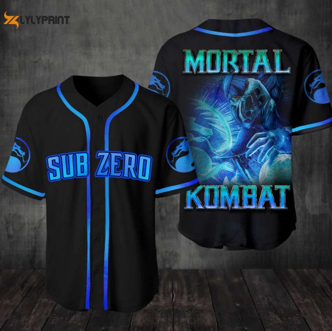 Mortal Kombat Team Sub Zero Baseball Jersey Shirt, Sub-Zero Mortal Kombat 1 Baseball Jersey, Mortal Kombat 1 Jersey, Video Game Tee For Kid 1