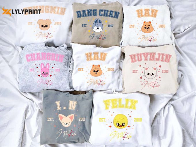 Stray Kids Member Group Hoodie, Skzoo Characters Sweatshirt, Stray Kids World Tour 2024 Shirt, Bang Chan Sweatshirt, Han, Changbin, Hyunjins 1