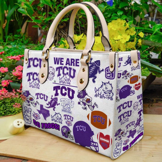 Tcu Horned Frogs Leather Handbag For Women Gift 2