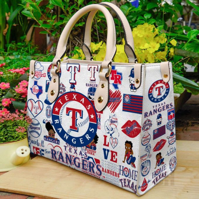 Texas Rangers Leather Handbag For Women Gift 2