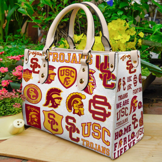 Usc Trojans Leather Handbag For Women Gift 2