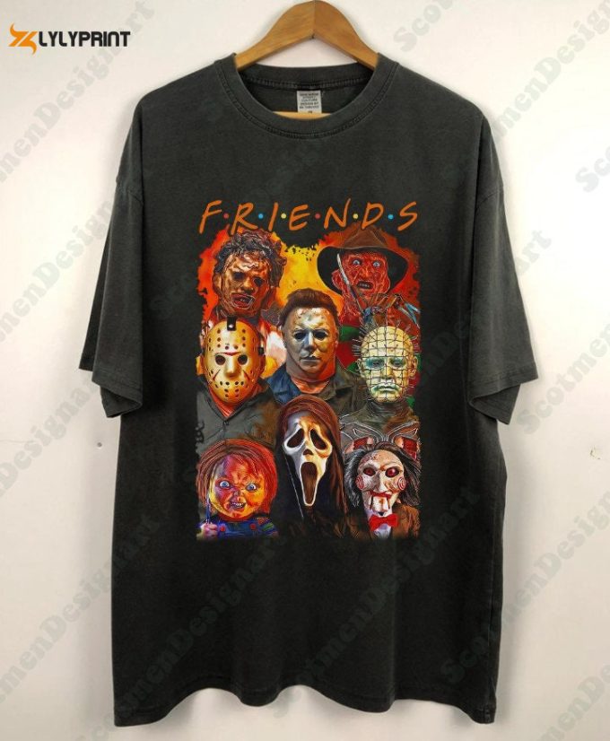 Vintage 90S Halloween Movies, Serial Killer Shirt, ,Horror Movies Halloween Shirt, Friends Movie Villians Shirt 1