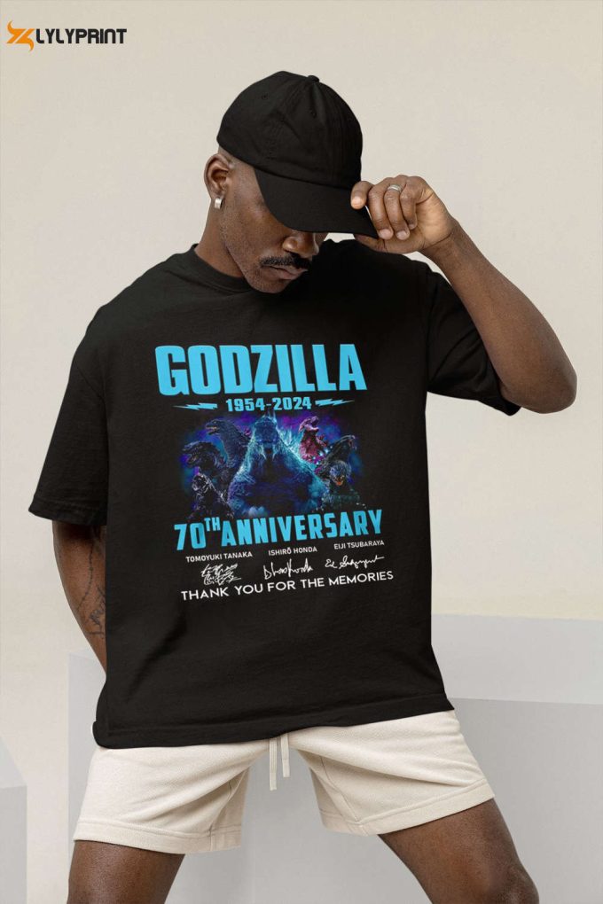 Vintage Godzilla 70Th Annivesary 1954-2024 Signatur T-Shirt, Godzilla Minus One By Takashi Yamazaki In Theaters On December 1St 2023 Shirt, 1