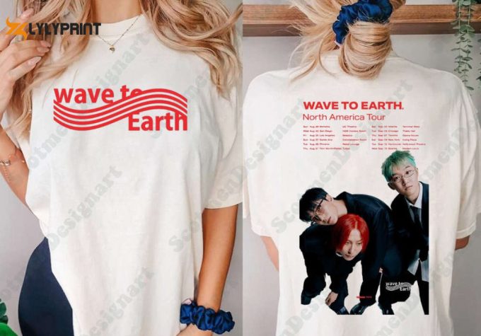 Wave To Earth Tour Tshirt, K-Pop Tour, Korean Band, Wave To Earth Fan Merch, Daniel Kim Dongq Soonjong 1