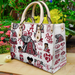 Alabama Crimson Tide Lover Leather Bag for Women Gift