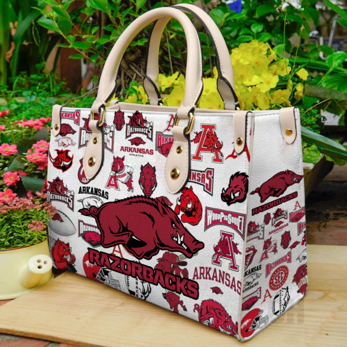 Arkansas Razorbacks Lover Leather Bag For Women Gift 2