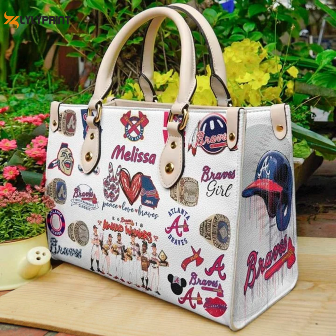 Atlanta Braves Leather Bag For Women Gift 1