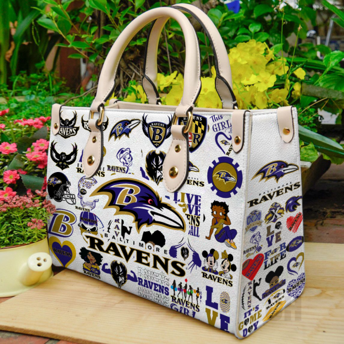 Baltimore Ravens Leather Bag For Women Gift 2